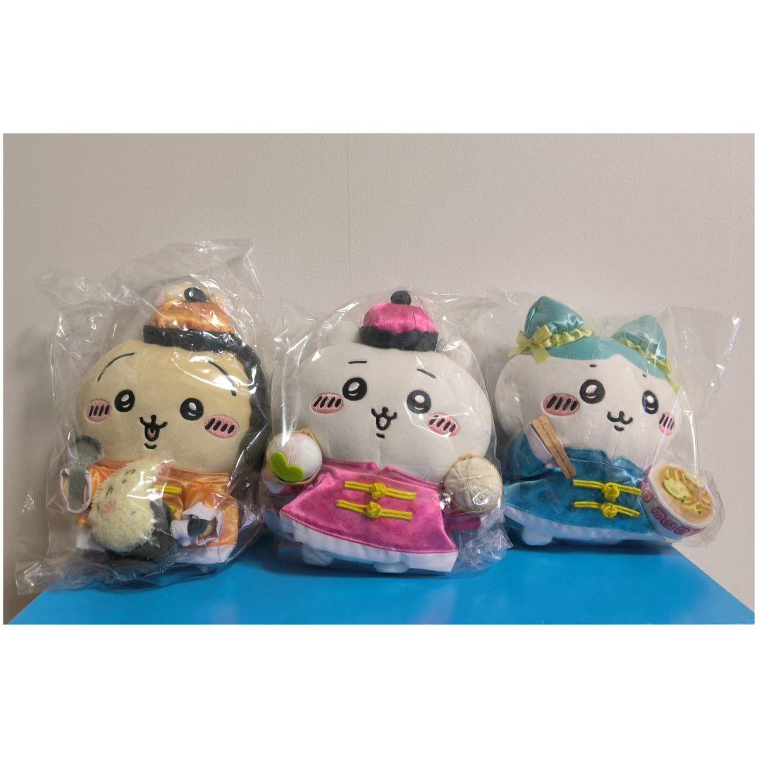 ちいかわ飯店　来来ぬいぐるみ ちいかわ、ハチワレ、うさぎ