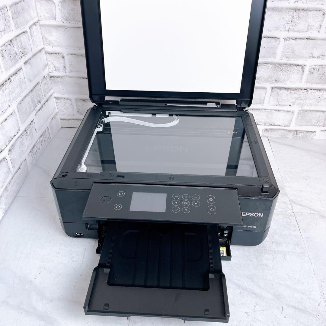 ☆極美品☆】【☆純正インク満タン☆】EPSON EP-811AB プリンター