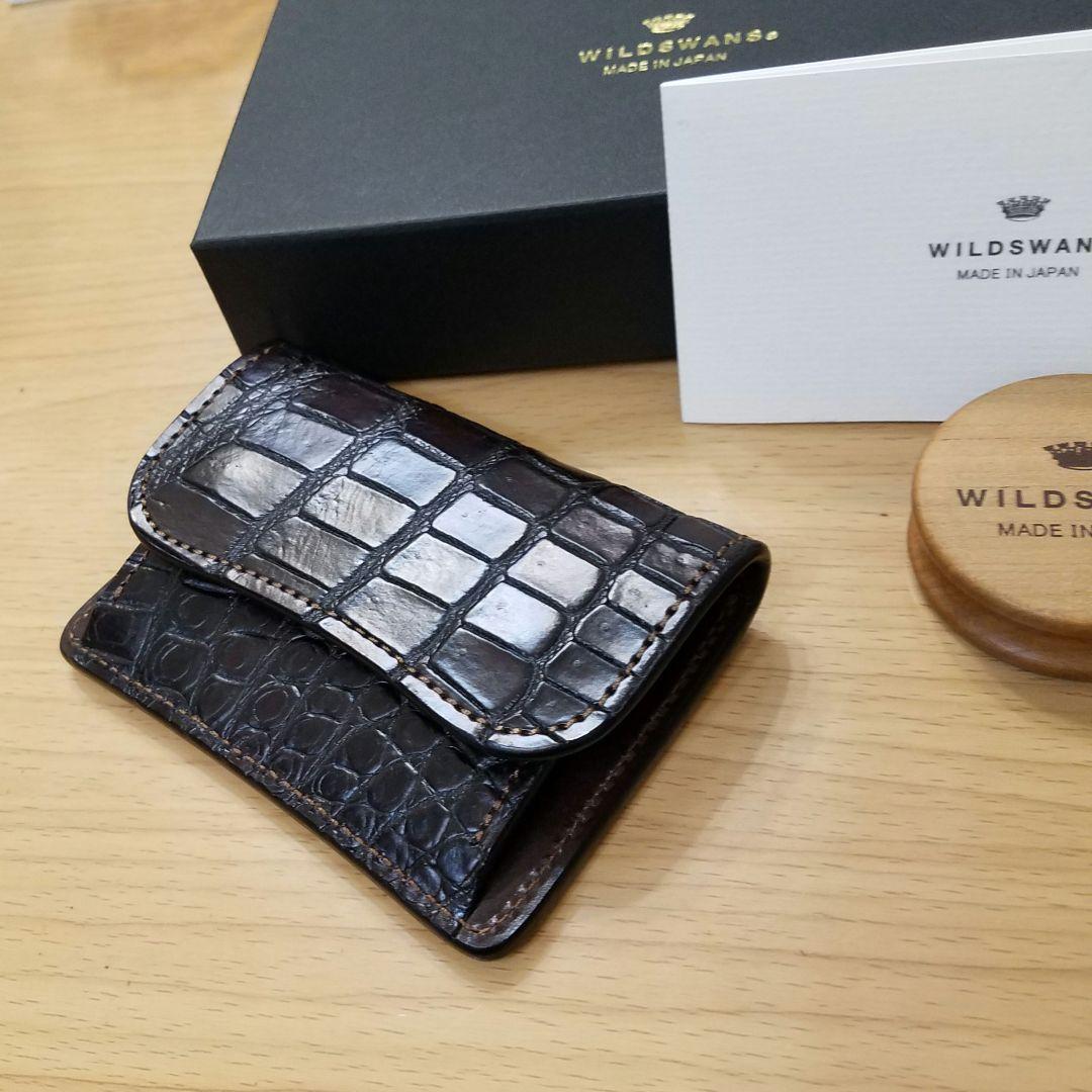 激レア 未使用)ワイルドスワンズ クロコ タング アンティークブラウン