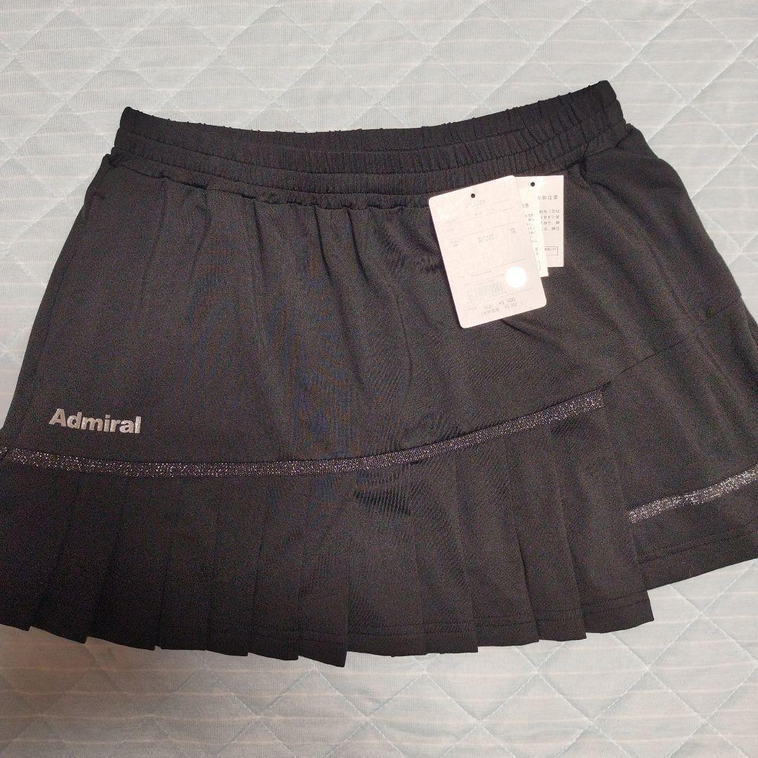 め*る様 Admiral プリーツスカート 黒ラメテープアシメプリーツ　Lサイズ