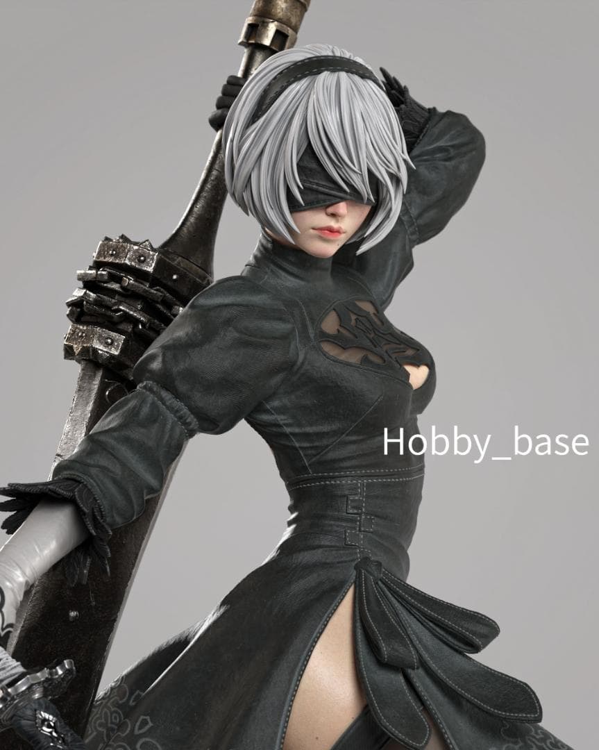 ニーア オートマタ 2B 1/6 フィギュア ガレージキット 未塗装未組立 2