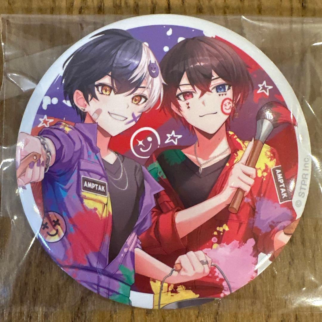 アンプタックカラーズ ランダムBIG缶バッジ あっとくん&まぜ太くん②