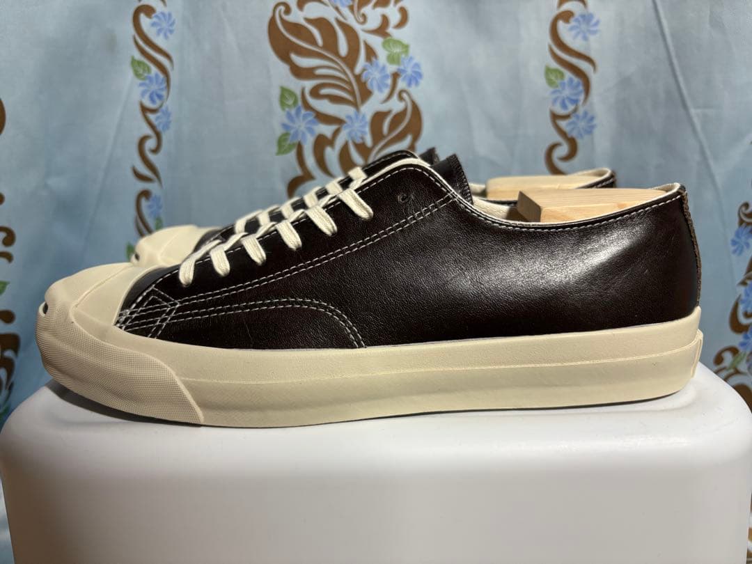 か*ぼ様 コンバース　ジャックパーセル　オリーブグリーンレザー　ダークブラウン