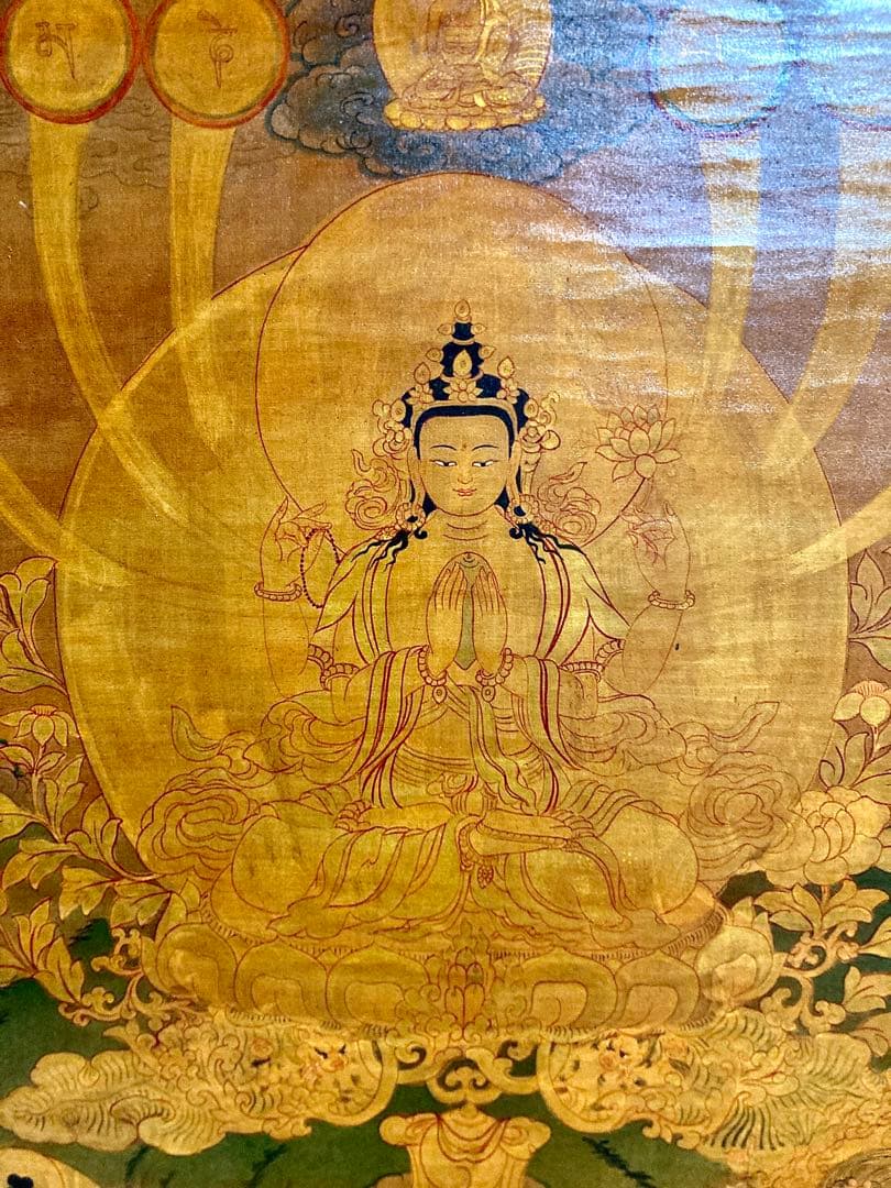 チベット 曼荼羅 マンダラ 仏画 密教(1) タンカ 掛軸 観音 菩薩 如来