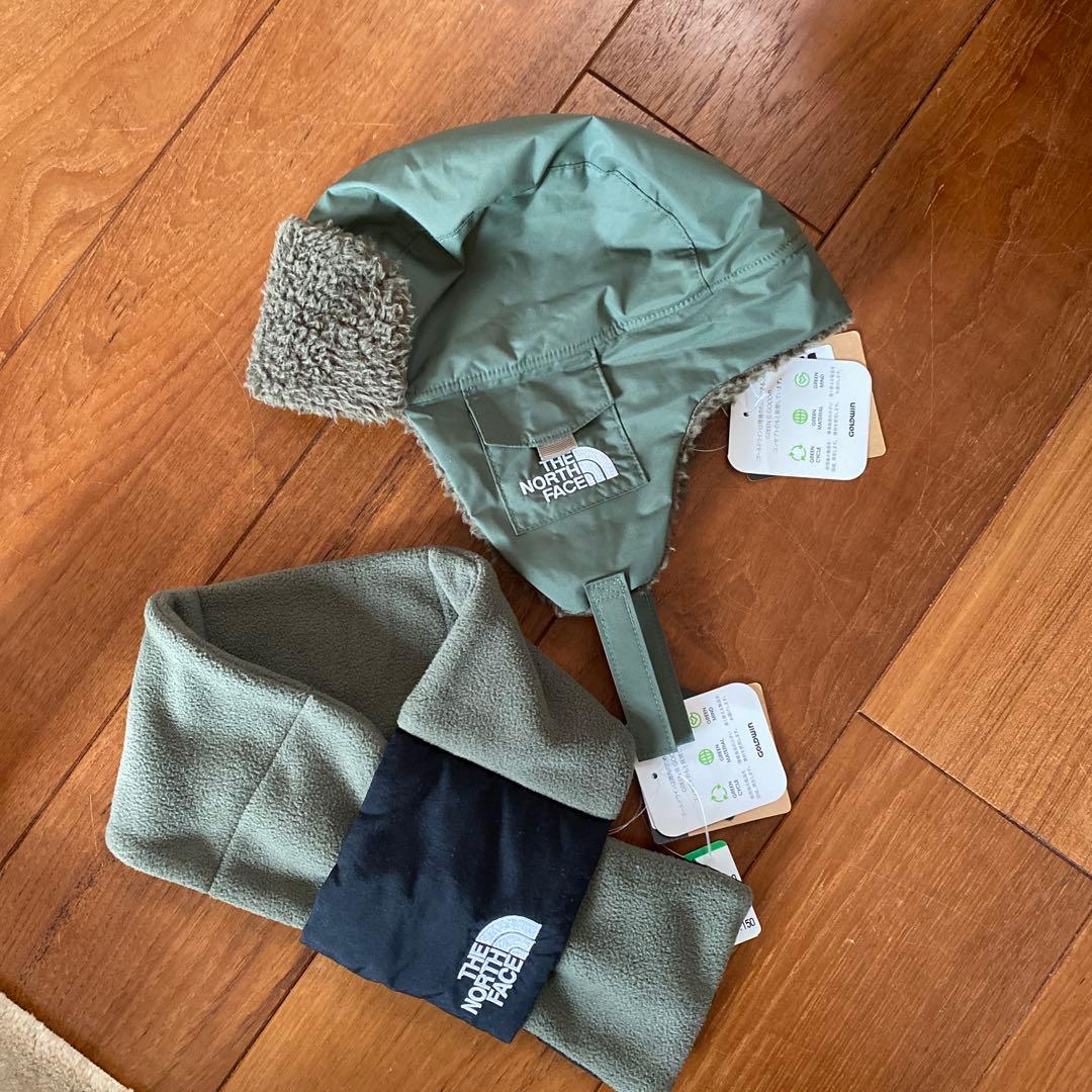ノースフェイス　キッズフロンティア　キャップ　フリースマフラー