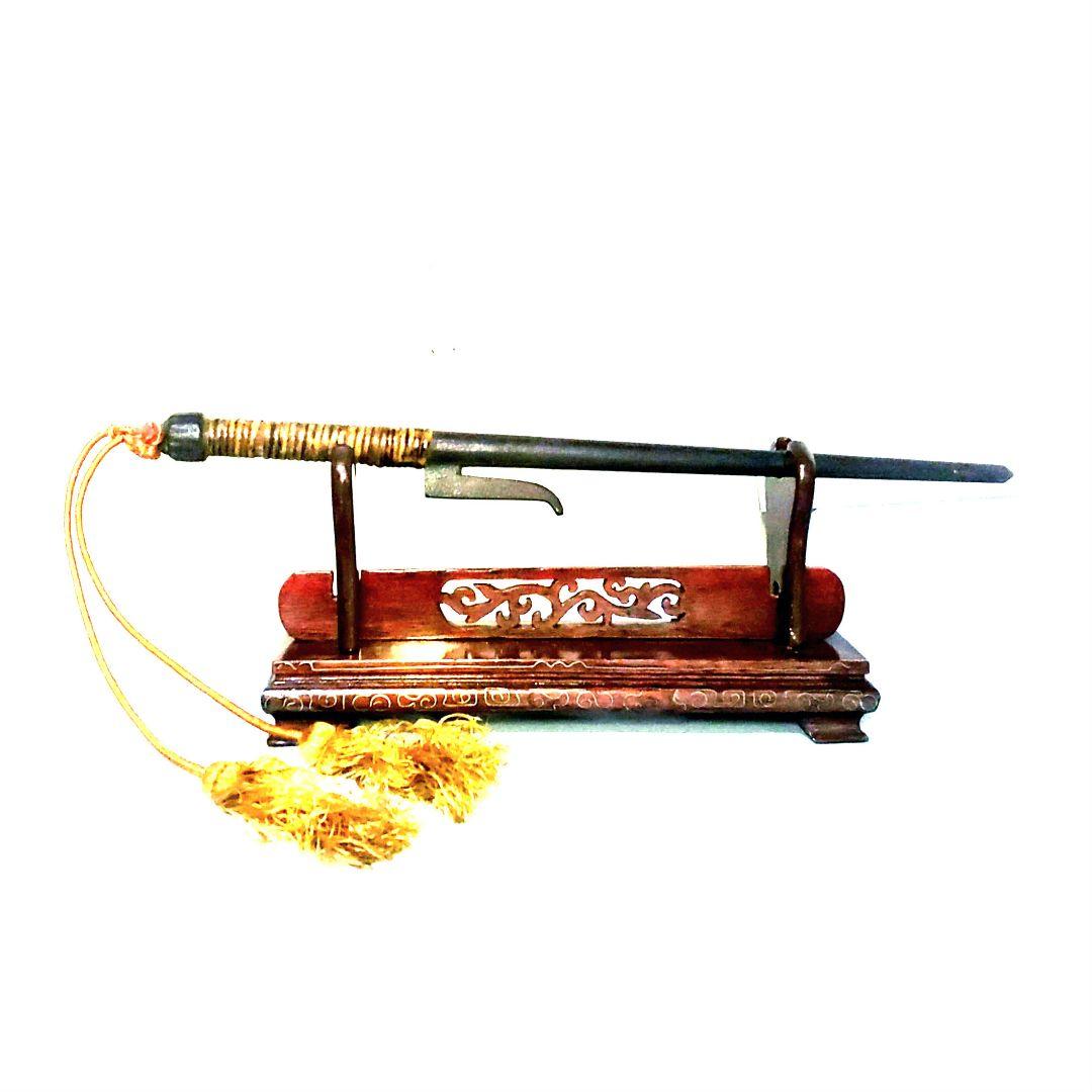 十手　鉄製　象嵌入唐木台付　与力 同心　火盗改め