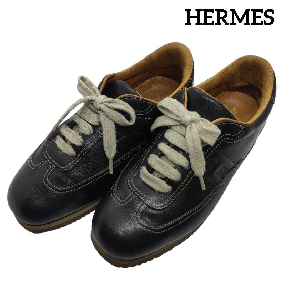HERMES エルメス クイック レザー スニーカー 35 22.5 - メルカリ