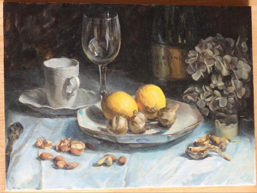 油彩静物画 超写实静物油画桃子大芬村油画中国风_写实静物油画_静物油画分类_大芬