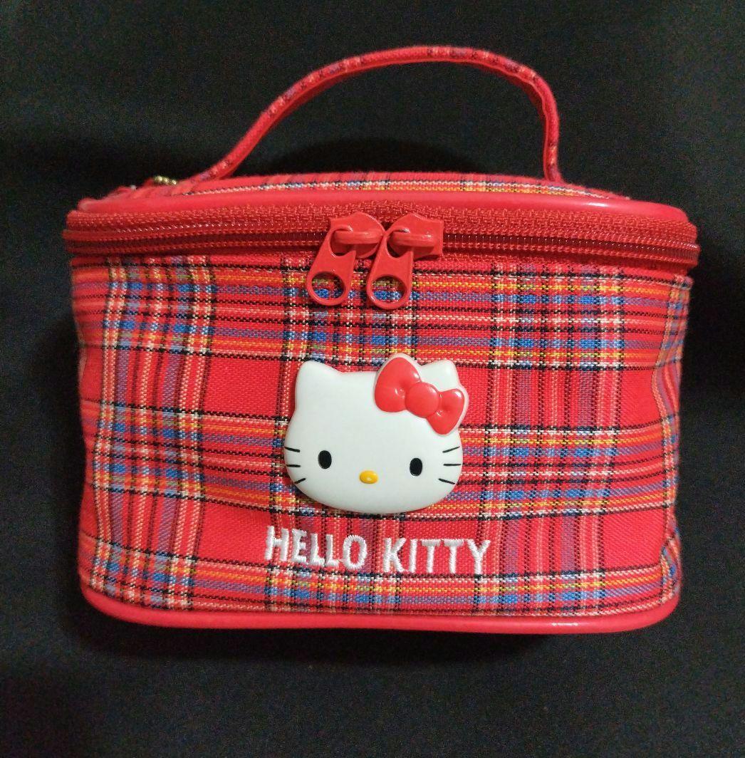 希少 平成レトロ ハローキティ チェック柄 ポーチ - メルカリ