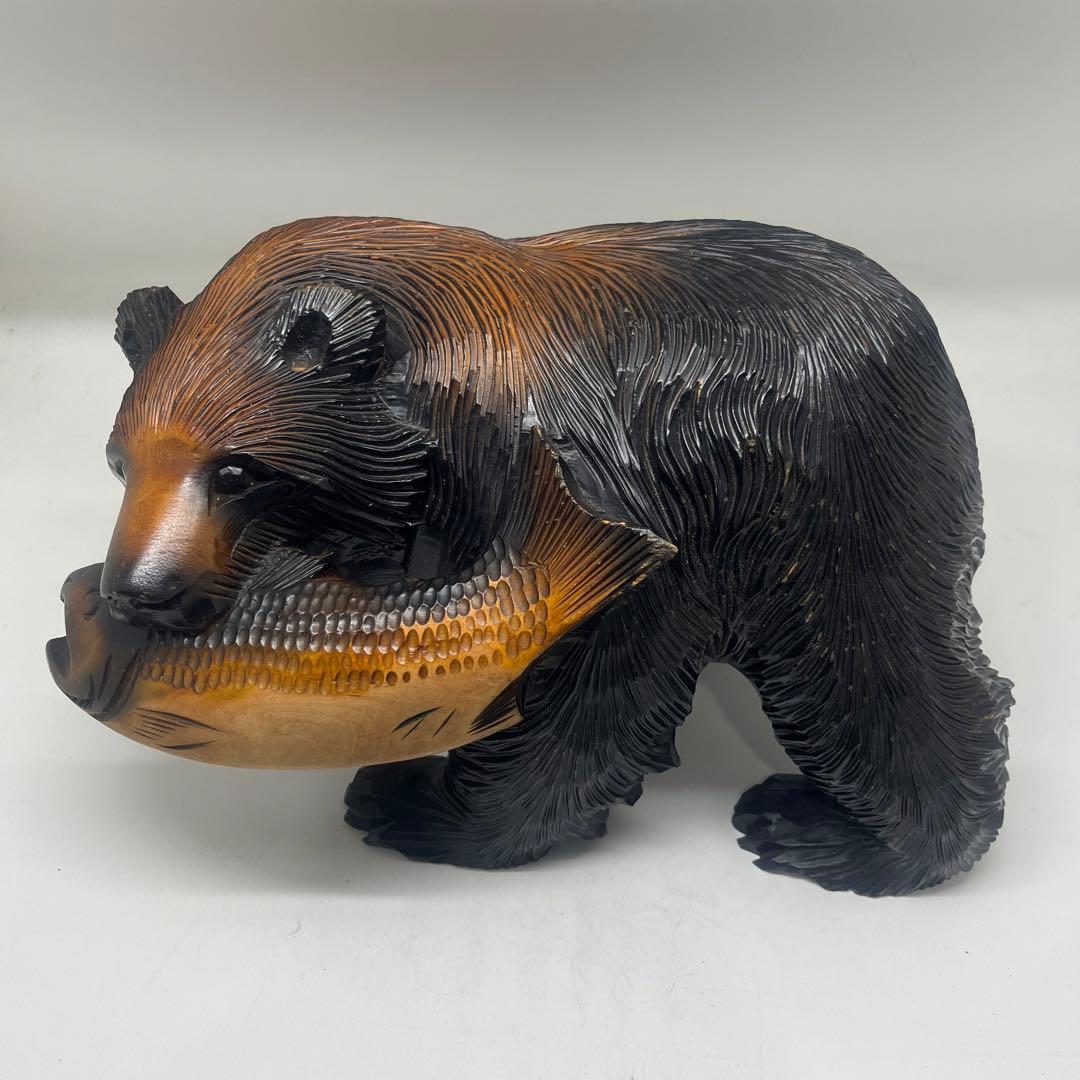 良品　北海道　木彫り　熊　銘あり　政広作　レア！ 良品 北海道 木彫り 熊 銘あり 政広作 レア！ - メルカリ