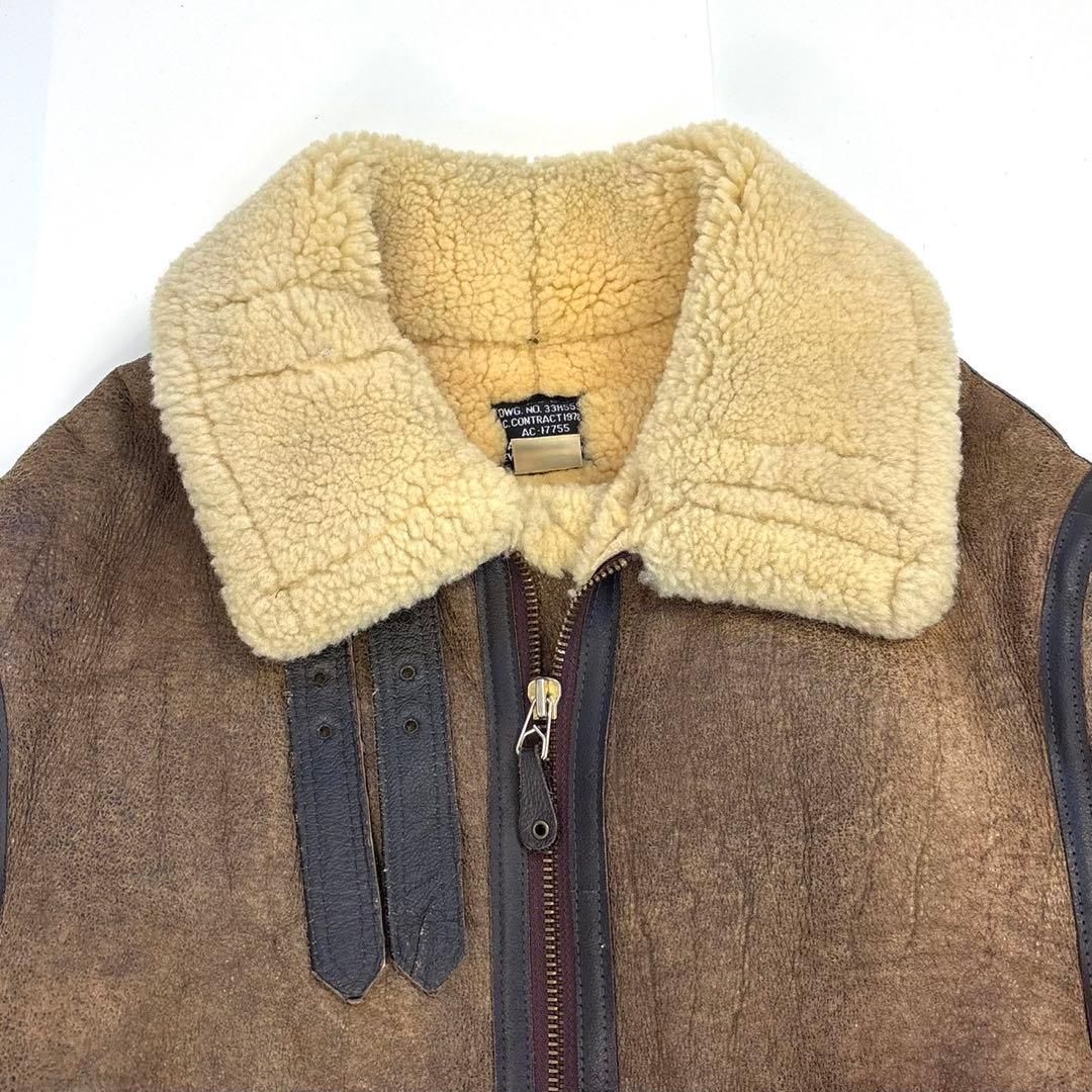 専用XL AVIREX B-3 リアルムートン フライトジャケット ボンバー