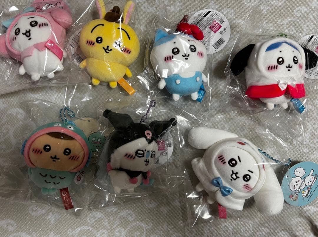 ちいかわ×サンリオキャラクターズ ぷちミニマスコット 7種コンプセット ちいかわ ちいかわマーケット コラボ サンリオ ぷちミニマスコット