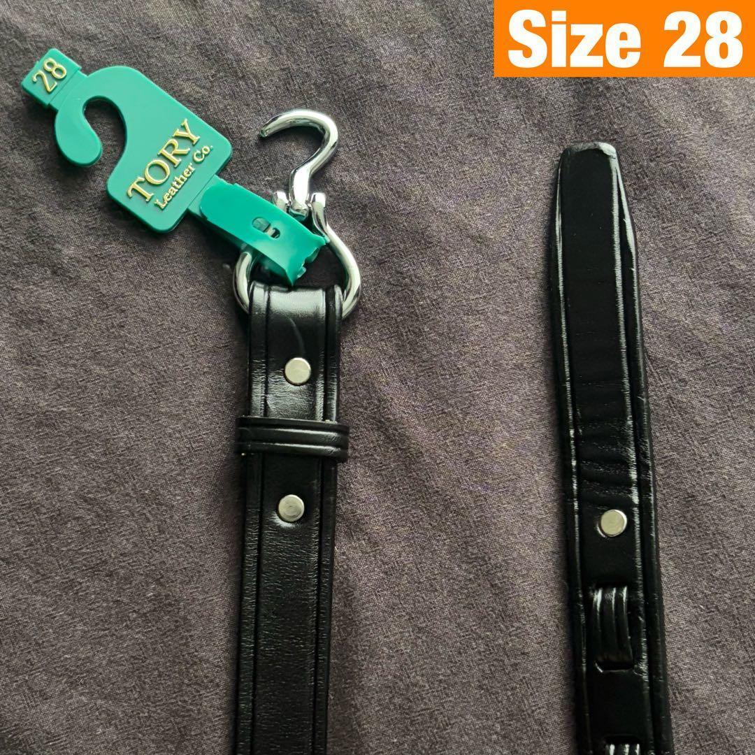 【新品】TORY ミニフックバックルベルト 28 ブラック/シルバー