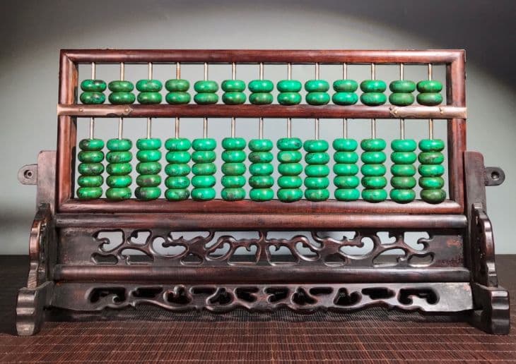 骨董品、梨の木枠、緑の松石のそろばん、屏風の置物、 山梨県・静岡県・長野県の骨董品・日本刀買取専門店｜浪漫屋（出張無料）