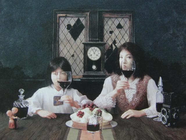 平澤篤、【La Dolce Vita】、希少な画集画、新品高級額・額装付