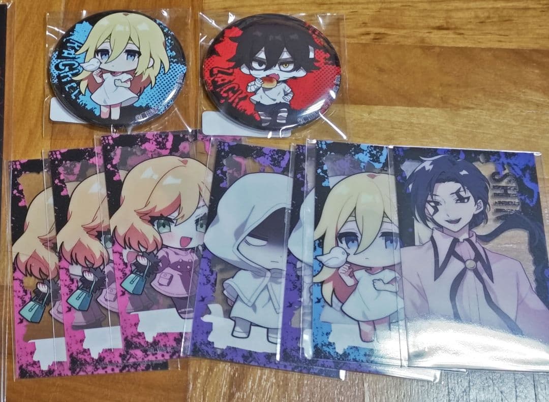 殺戮の天使 10周年記念 くじ 缶バッジ クリアカード ザック レイチェル