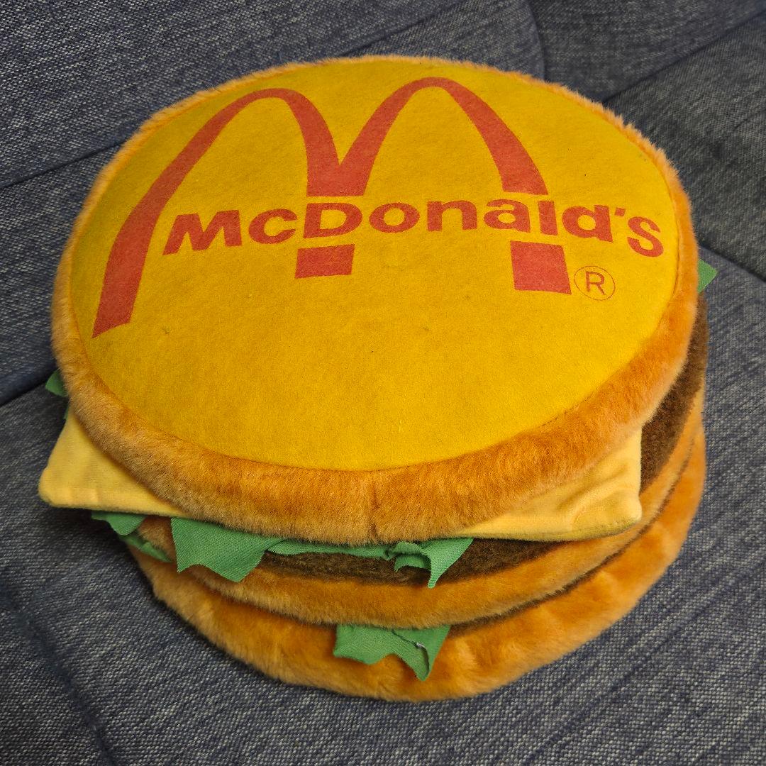 マクドナルド ビックマック ハンバーガー クッション 非売品 レア