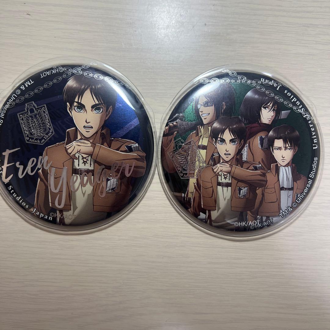 進撃の巨人 エレン・イェーガー 4人組 2個セット ピンバッジ - メルカリ