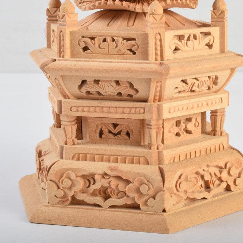 仏教美術 桧彫刻 釈迦如来座像 仏像 蓮華台 C 8870 - メルカリ