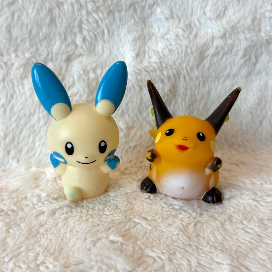 当時物・希少】ポケモンキッズ 指人形 ライチュウ(1996)＆マイナン