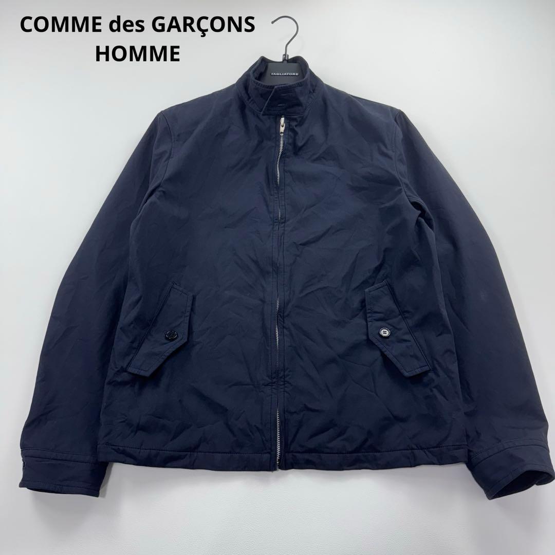 コムデギャルソンオム スイングトップ ドリズラージャケット 立ち襟 ネイビー CHAPS ドリズラージャケット L ネイビー チャップス ジップアップ