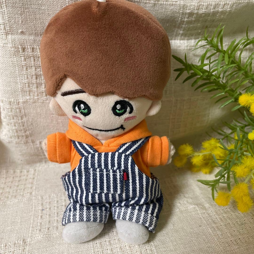 ちびぬいちゃんのパーカー&オーバーオール  1543 ちびぬいオーダーページ メンカラパーカー×デニムオーバーオール