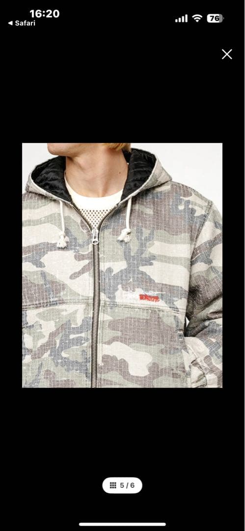 STUSSY WORKJACKETCAMO CANVAS NEEDLEPUNCH - メルカリ
