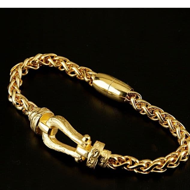 ハワイアンジュエリー ホースシューブレスレット ハワイアンジュエリー 馬蹄 ホースシュー 波 葉 金属アレルギー対応