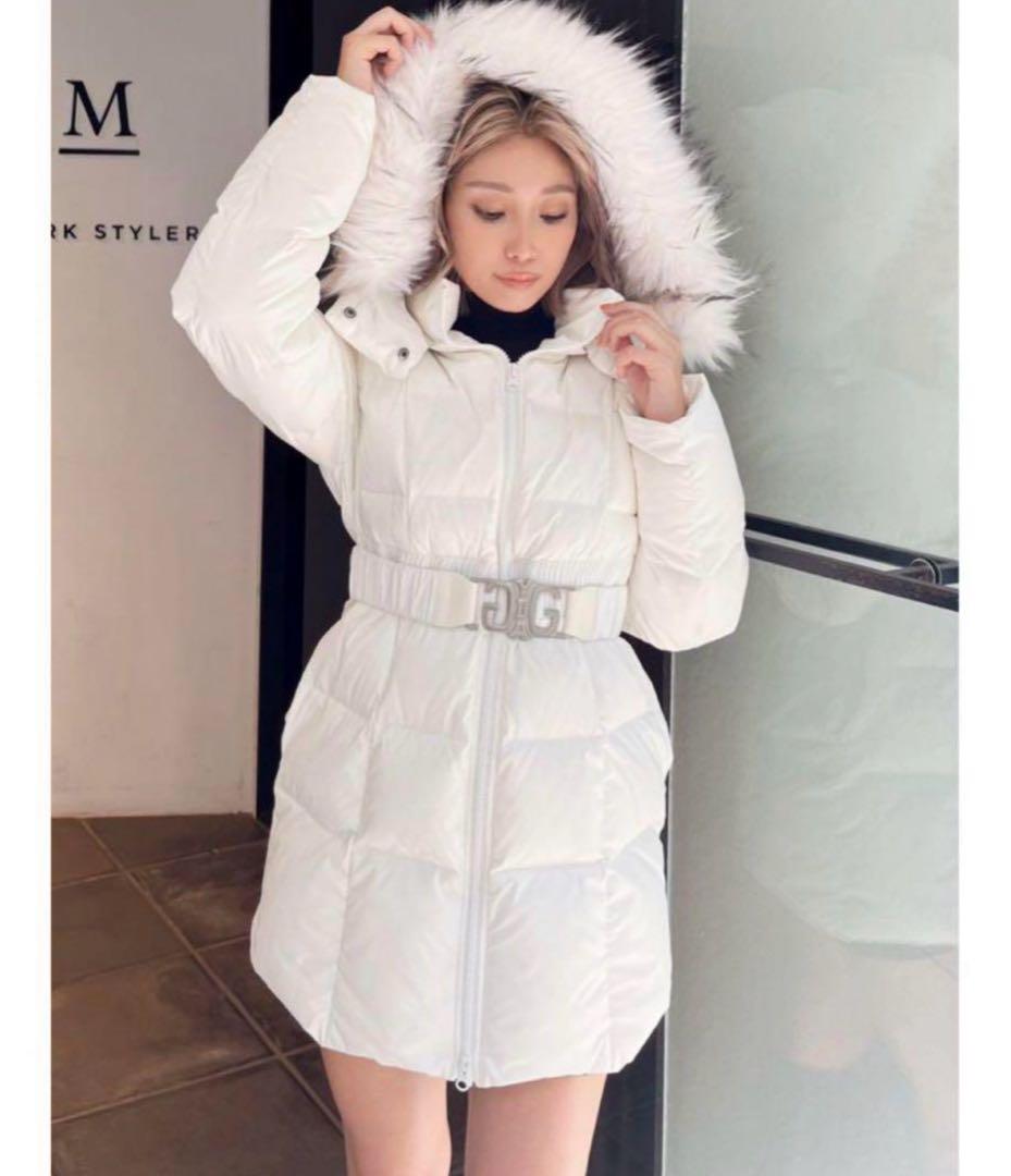 GYDA ホワイト ファー付きダウンジャケット 新品未使用 タグ付き