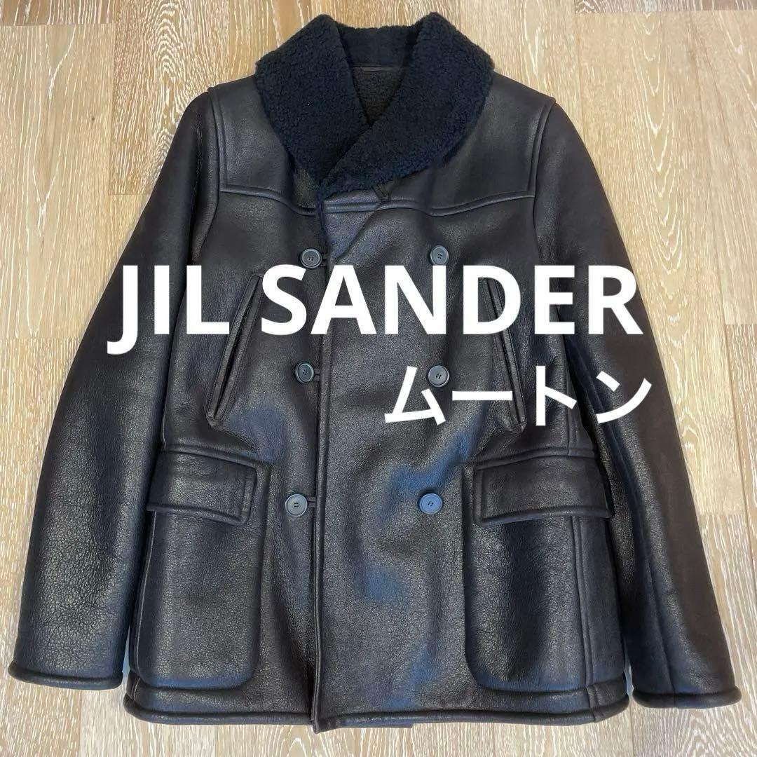 ジルサンダー Jil sander レザー ムートンコート カーコート - メルカリ
