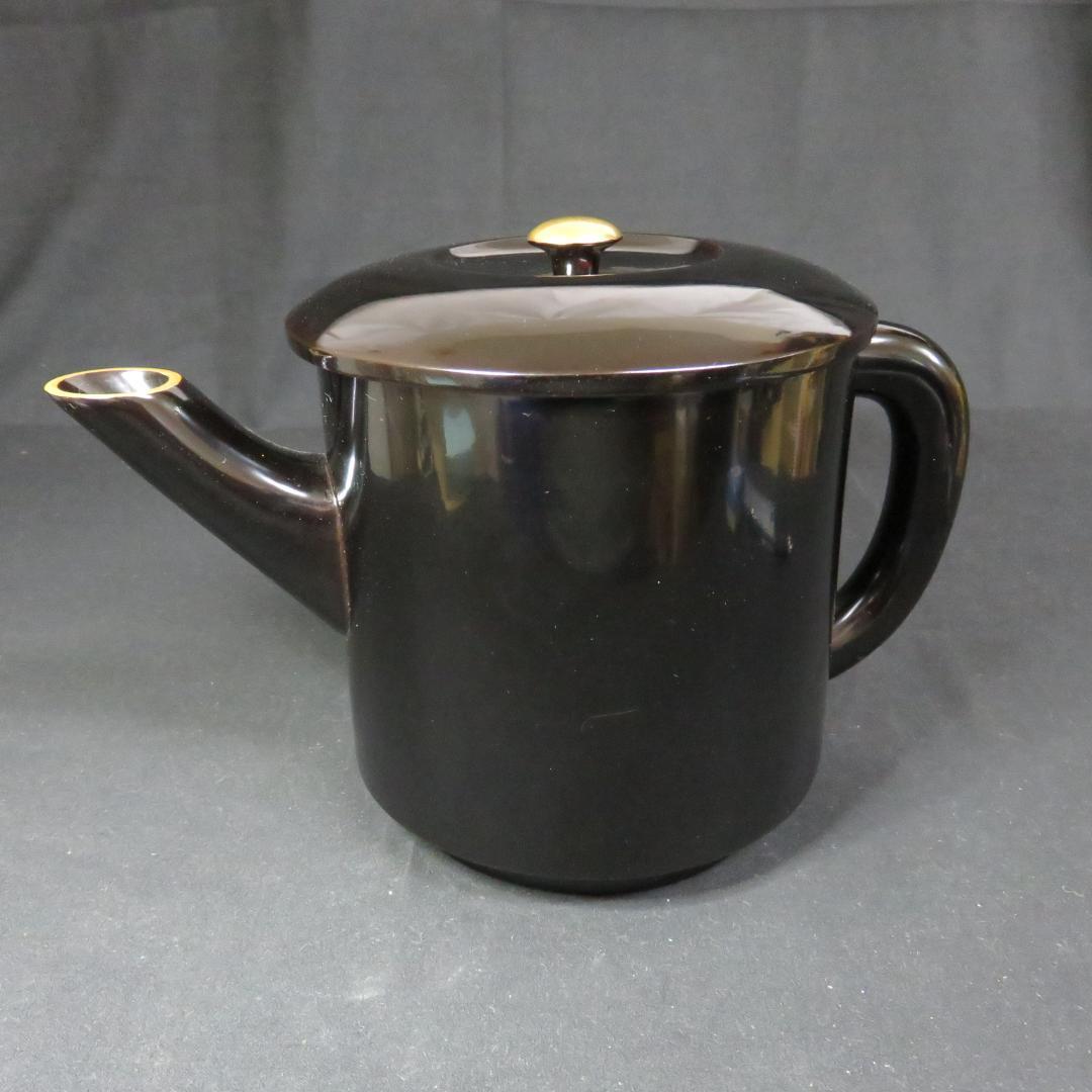 湯桶 黒漆塗 茶道具 美品 水注 湯斗 茶器
