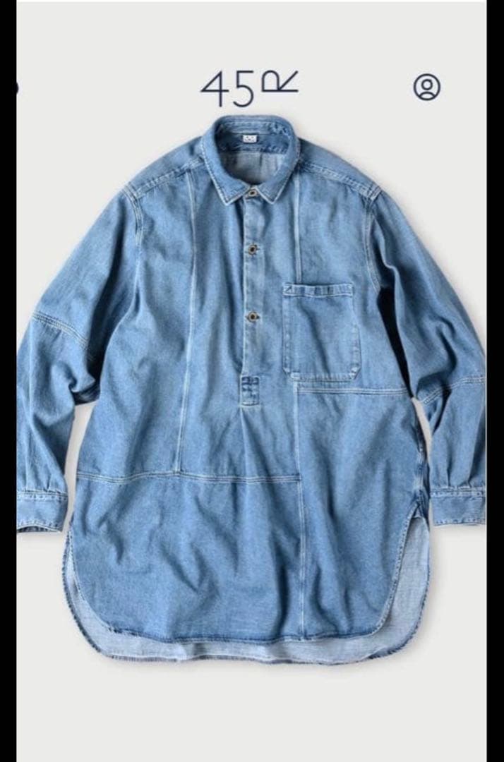 【週末限定価格】45R 908パッチワークグランパブルシャツ(淡)