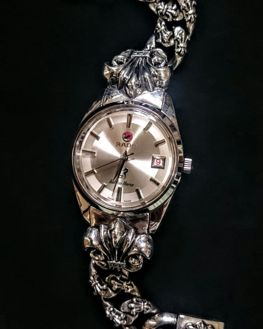 【希少】RADOゴールデンホース×A&Gシルバー925ウォッチブレス【美品】