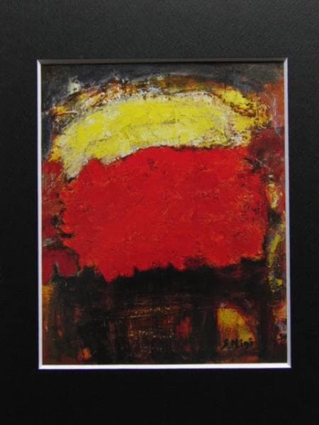 三岸節子、【花　ヴェロンにて】、希少な大判額装用画集より、美品、新品額装付