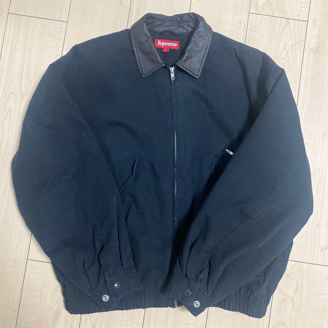 ジャケット・アウター supreme leather collar utility jacket L