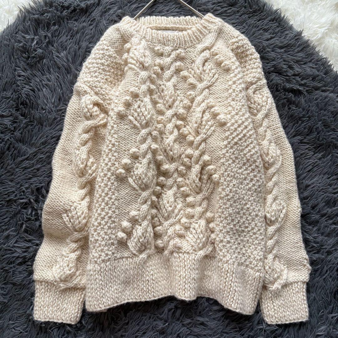 yuni ネパールハンドニットオーバーサイズプルオーバー セーター F