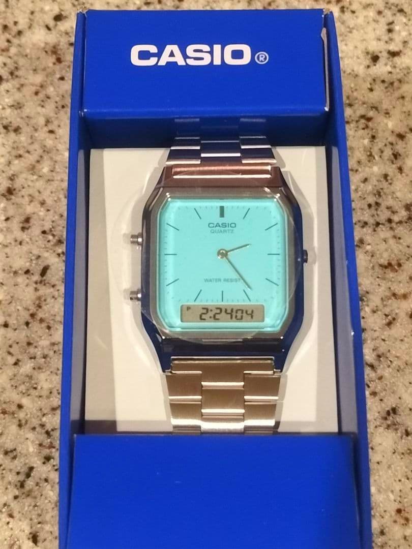 新品 カシオ AQ-230A-2A2MQYJF ターコイズ(ティファニー)ブルー - メルカリ