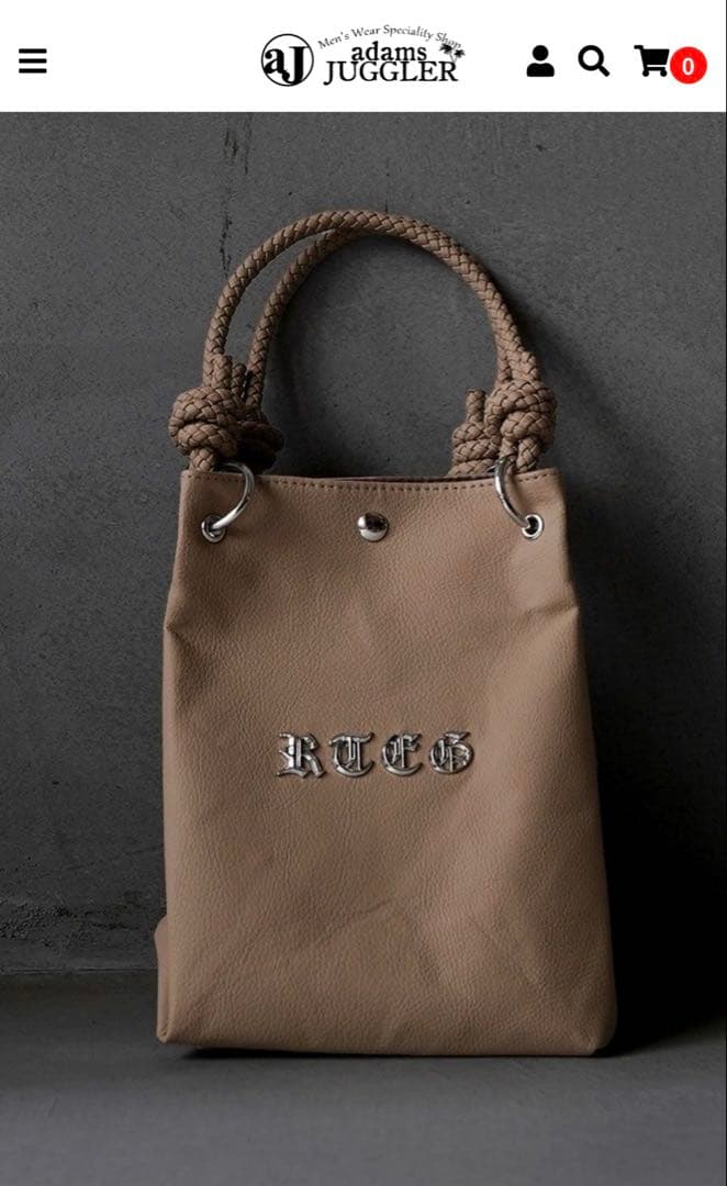 新品未使用⭐︎アダムスジャグラー/RTEG.OGレザーバッグ/ベージュ/完売品⭐︎