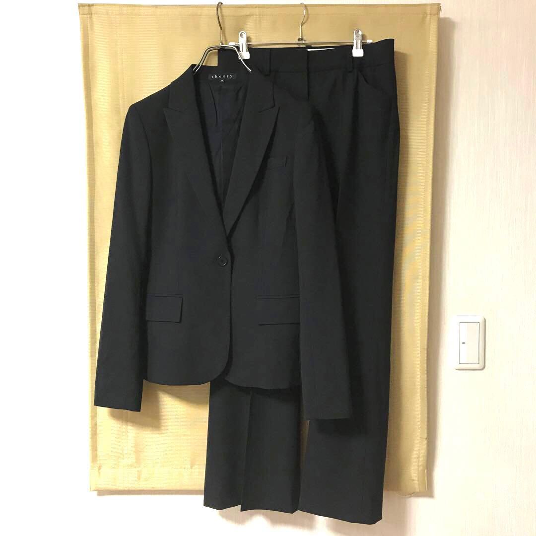 theory ブラックスーツ パンツセットアップ