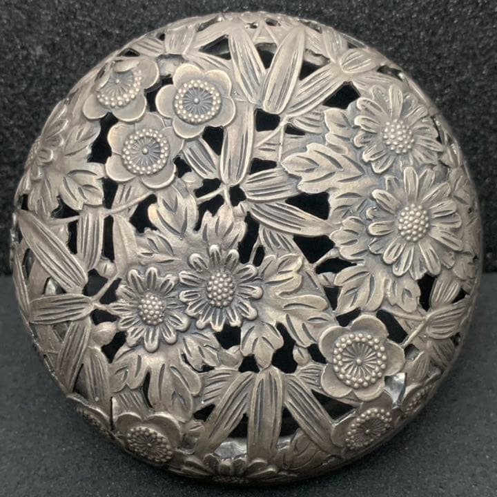 純銀 55.3g 蘇嶐窯  涌波蘇嶐 蘇嶐 三足 青磁香炉  諏訪蘇山