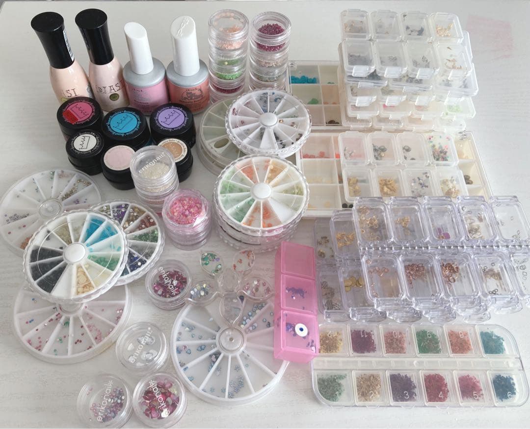 お得 大量アート用品　セルフネイル　クリアジェル カラージェル　ストーンパーツ