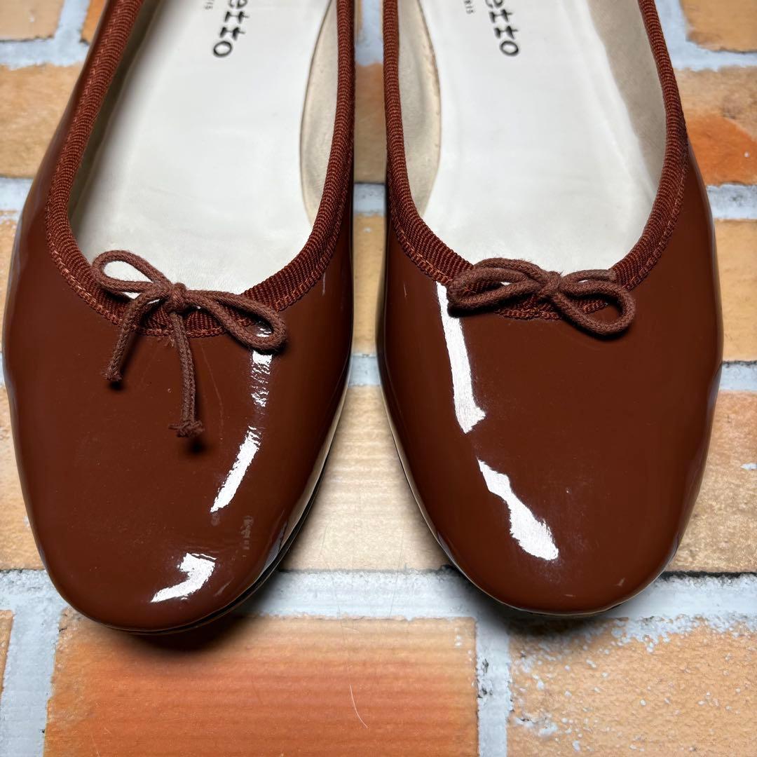 レペット REPETTO サンドリオン フラットパンプス 24 ブラウン