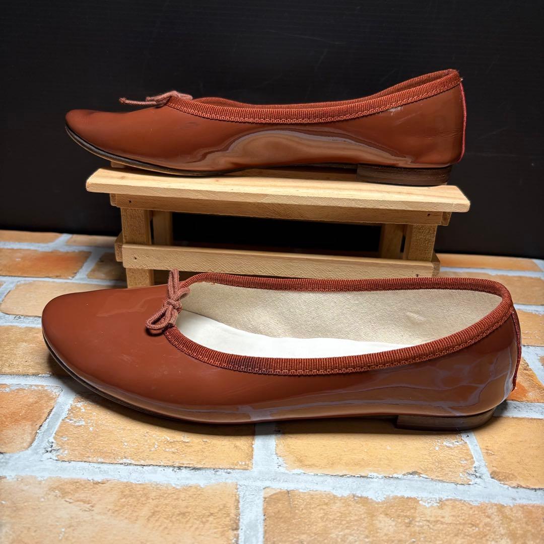 レペット REPETTO サンドリオン フラットパンプス 24 ブラウン