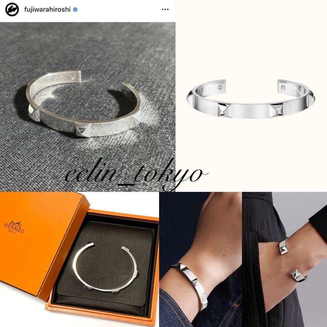 HERMES 《藤原ヒロシさんご愛用》メドール スタッズ バングル E3371