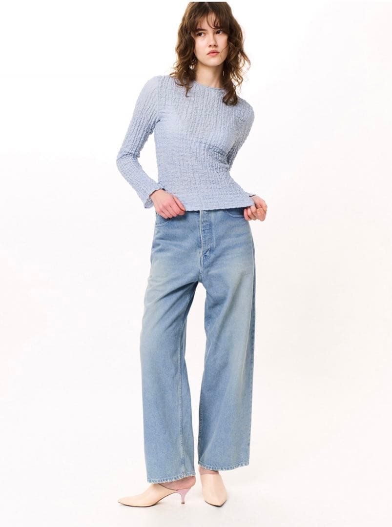 【美品】スタニングルアー　ｒワイドレッグデニム　サイズ24