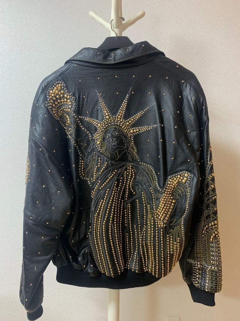 ペレペレ XXL デッドストック pelle pelle 本革レザー自由の女神