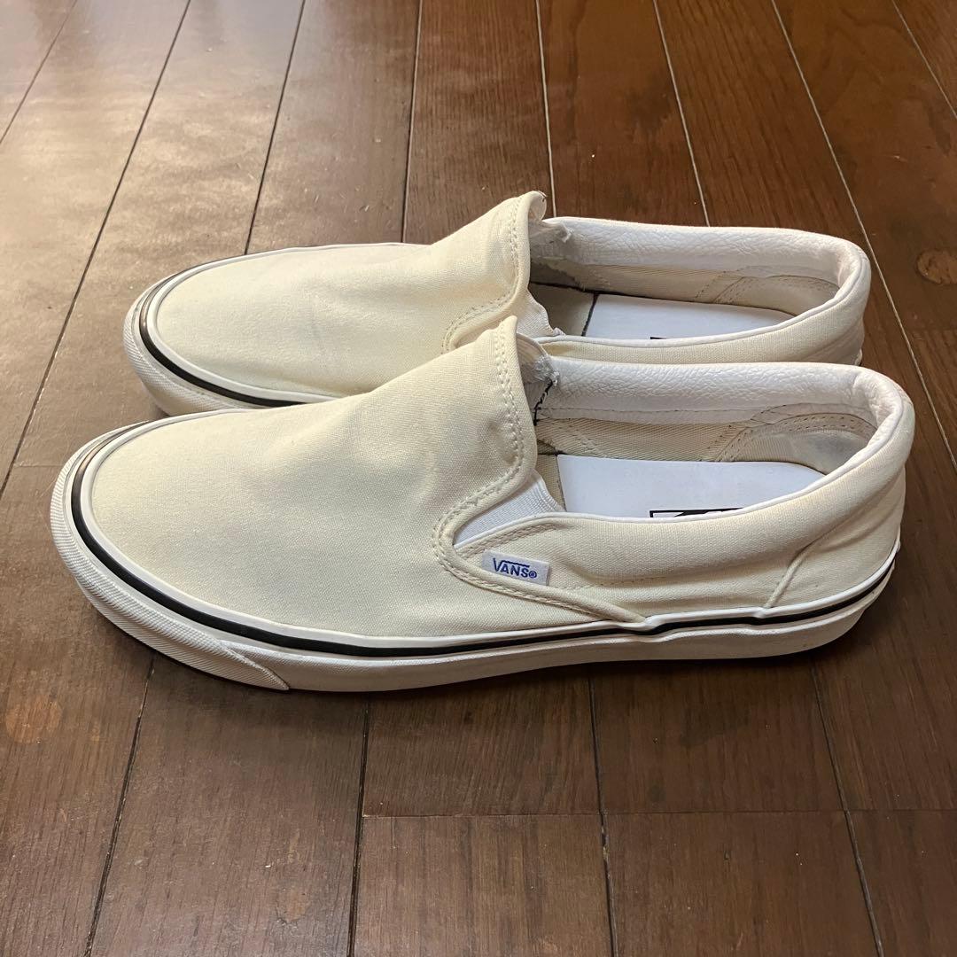 ヴァンズ アナハイムファクトリーコレクション スリッポン 生成り 28.5cm