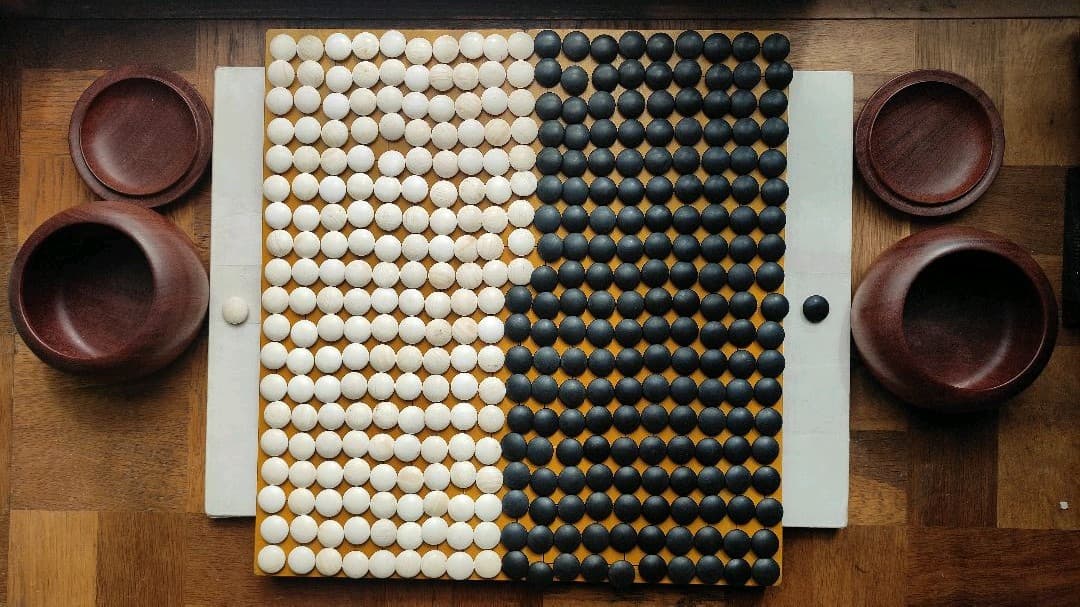 碁石と碁笥セット 碁石 33号 蛤 那智黒 👛