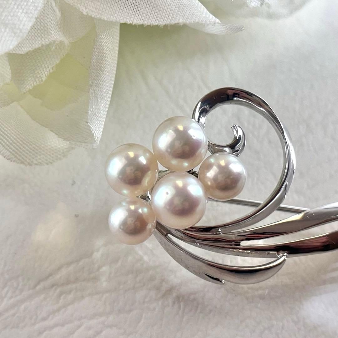 ☆美品☆ミキモト シルバー パール ブローチ - メルカリ