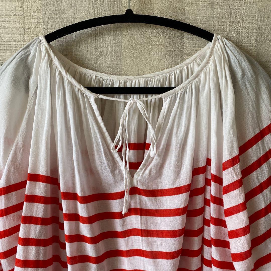 niko and…[INDIA IS BEAUTIFUL]ガーゼボーダーブラウス - メルカリ